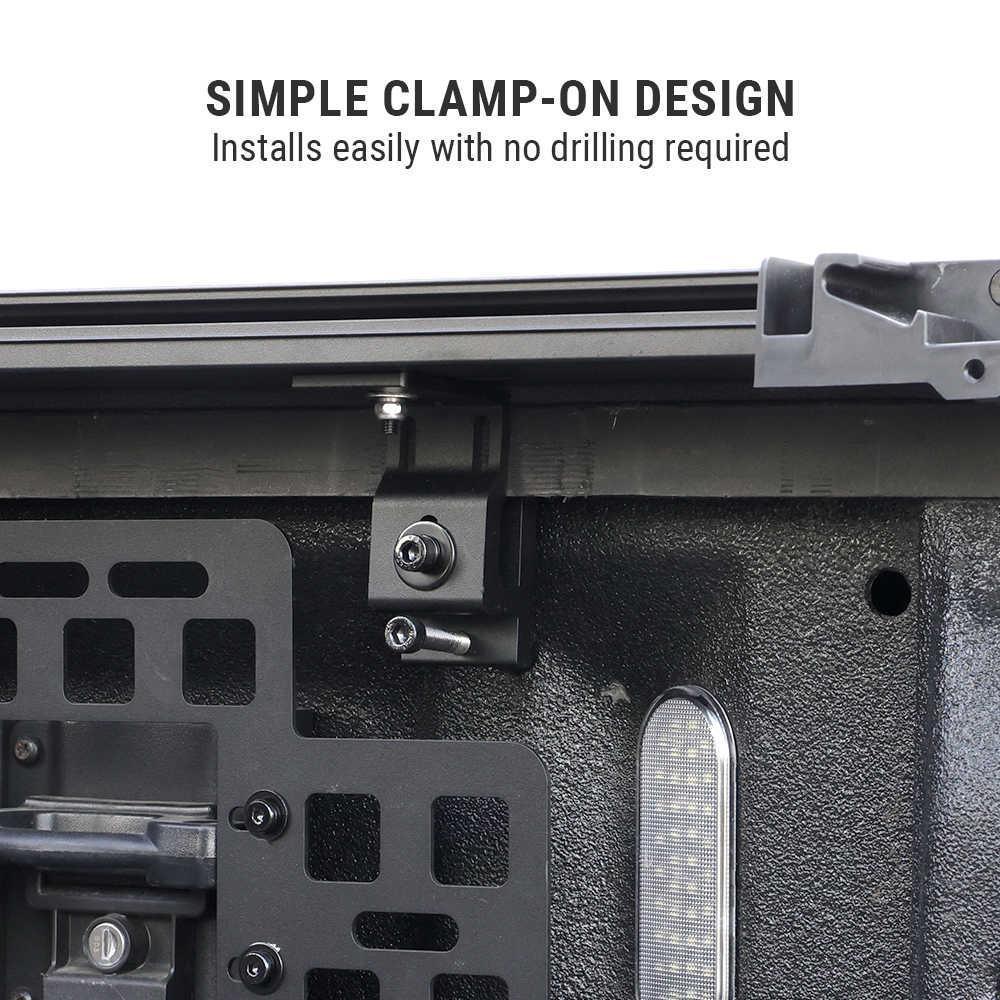 SYNETICUSA Silverado Soft Roll-Up Tonneau Cover With T-Slot Channel