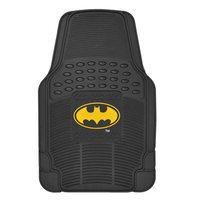 BDK Armored Super Hero Car Floor Mats - Officially Licensed DC Comics - All Weather Heavy Duty Auto Interior Liners for Car Truck Van SUV