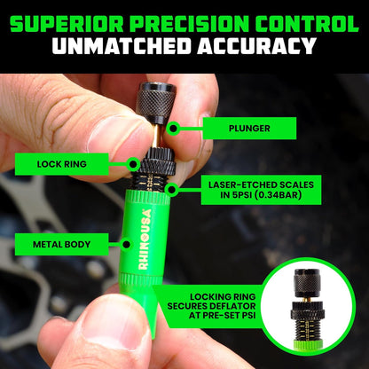 Rhino USA 10-30 PSI Adjustable Tire Deflator Kit