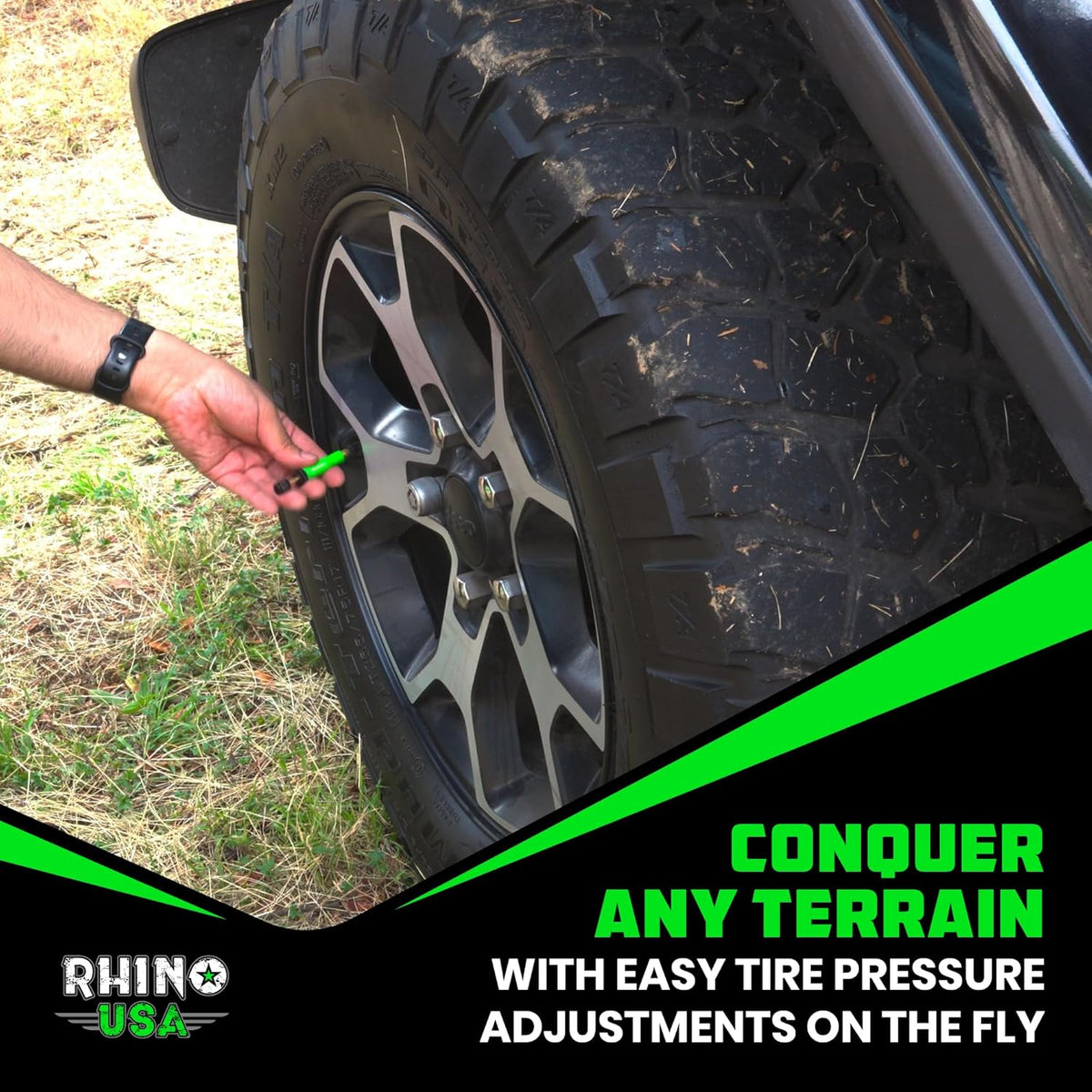 Rhino USA 10-30 PSI Adjustable Tire Deflator Kit