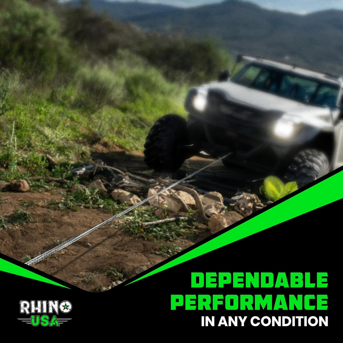 Rhino USA Synthetic Winch Rope