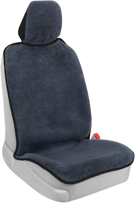 BDK UltraFit Waterpoof Car Seat Towel Cover, Black Trim - Washable Sweat Seat Protector, Ideal for Gym Swimming Surfing Running Crossfit, Fits