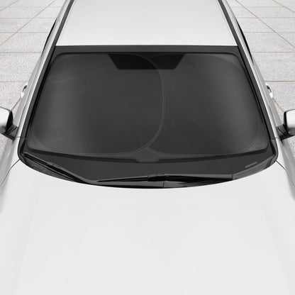 Carbella 2PC Black Car Windshield Sun Shade - Car Accessories Sunshade for Windshield - Blocks UV Rays Sun Visor for Window Protector - Easy
