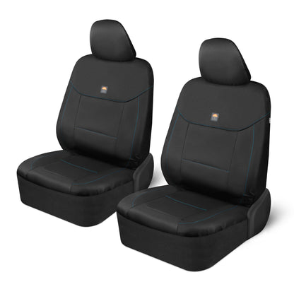 C&C Napa Leatherette 2 Front Seat Covers - Faux Leather Car Seat Protectors for Cars & Trucks - UV-Resistant, Easy to Clean, Semi-Universal Fit