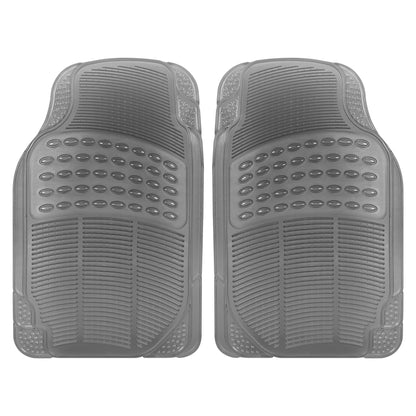 Automotive Floor Mats for Cars, 2 Piece Car Floor Mats, Trim-to-Fit All Weather Car Mats for Auto Truck Van SUV, Car Accessories for Women - Gray - Gray