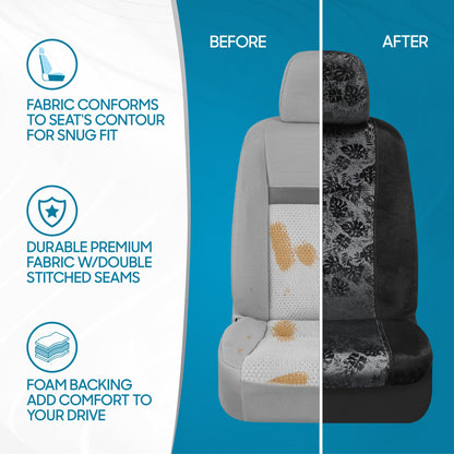 BDK 2-Pack Black Maui Front Seat Covers