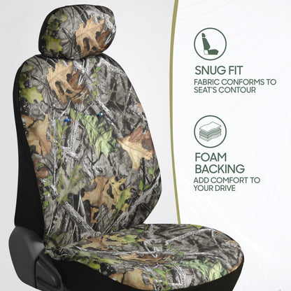 BDK 9-Piece Forest Floor Camo Front Seat Covers and Rear Seat Covers