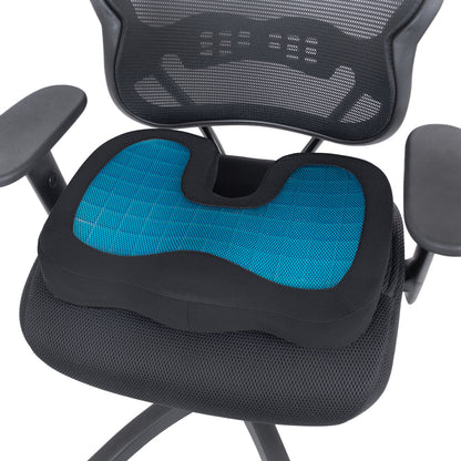 Motor Trend Cooling Car Lumbar Support Cushion - Made with Memory Foam for Maximum Coccyx Comfort & Back Tailbone Pain Relief, Ideal for Car and