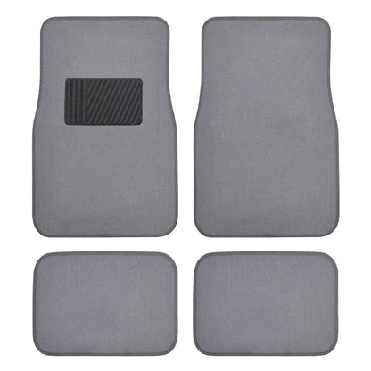 BDK 4-Piece Premium Carpet Non-Slip Heel Pad Front Floor Mats and Rear Floor Mats