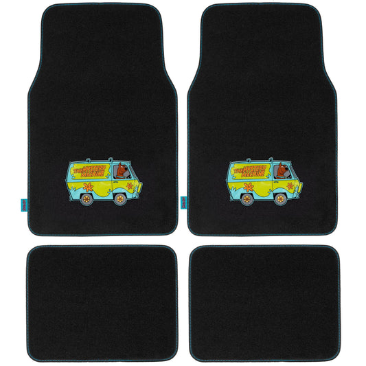 Warner Bros Scooby Doo 4-Piece Myster Machine Front Floor Mats and Rear Floor Mats