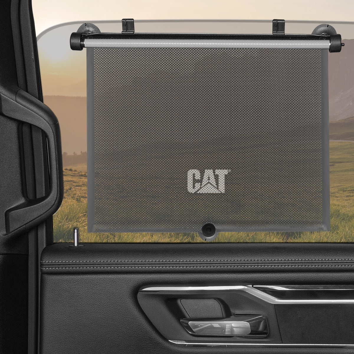 Caterpillar UVProtect Sun Shade for Car Side Window, UV Shield for Infant Baby All Passengers, Universal & Retractable Pull-Down Roller Sunshade