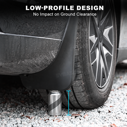 EVBASE Model Y L Mud Flaps No-Drill Front & Rear Fender Splash Guards TPE All-Weather Protection