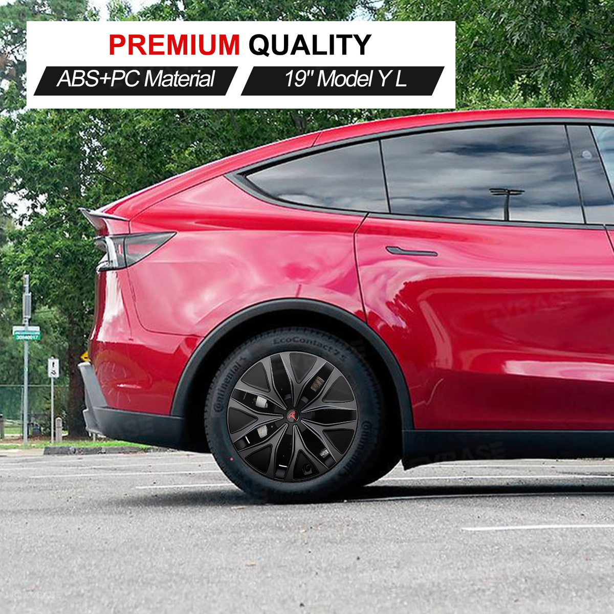 EVBASE Model Y L Wheel Covers 19" Mecha Wheels Hubcaps Inspired By Model Y Performance