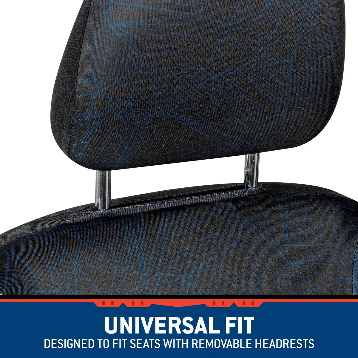 Warner Bros DC Comics 2-Pack Superman Logo Front Seat Covers