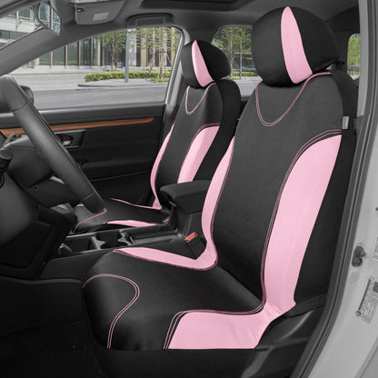 BDK 9-Piece UltraSleek Two-Tone Front Seat Covers and Rear Seat Covers