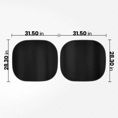 Carbella 2PC Black Car Windshield Sun Shade - Car Accessories Sunshade for Windshield - Blocks UV Rays Sun Visor for Window Protector - Easy
