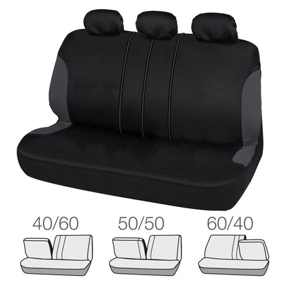 BDK 9-Piece UltraSleek Two-Tone Front Seat Covers and Rear Seat Covers