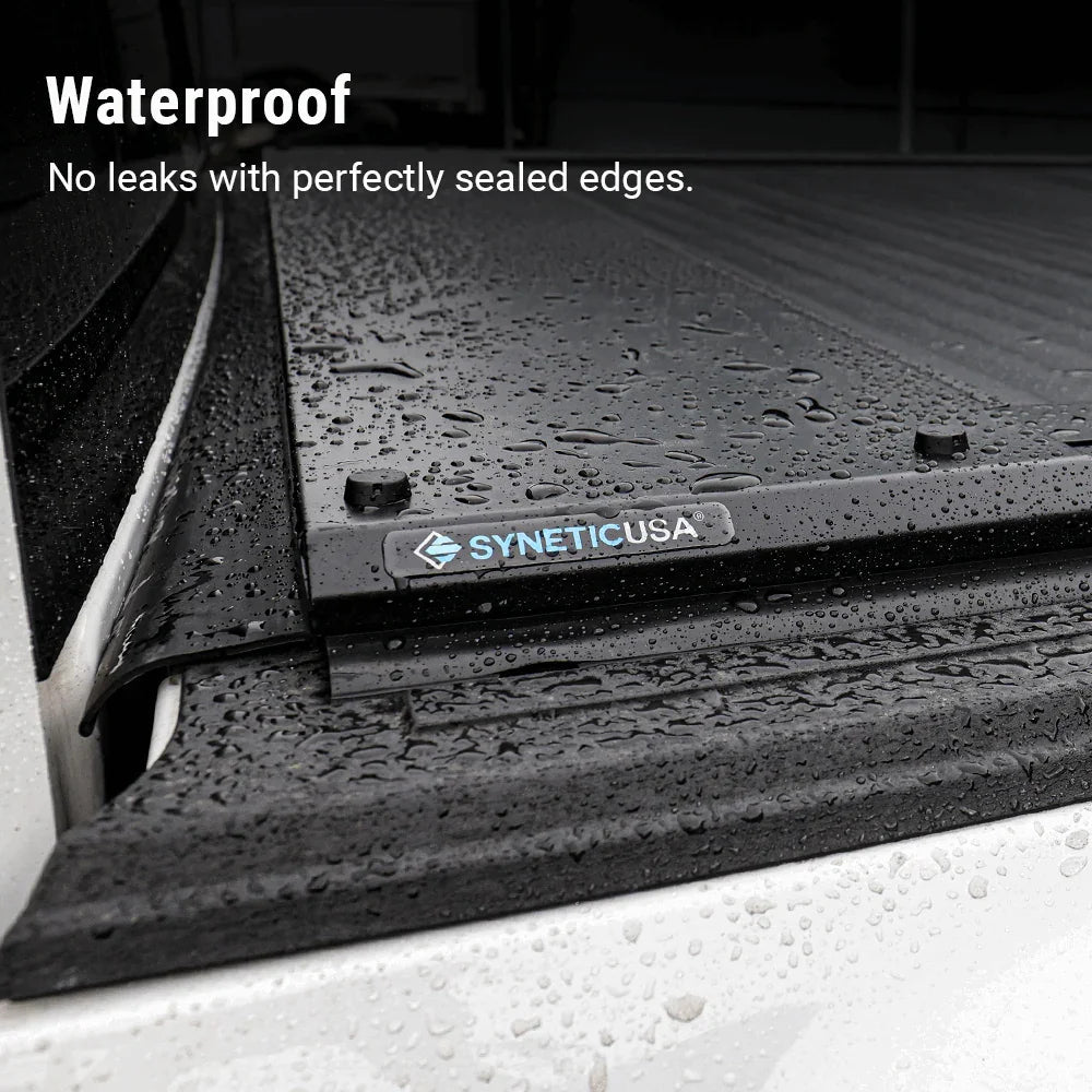 SYNETICUSA [2-in-1 Bundle] Ford Maverick Retractable Tonneau Cover w/ Rack System