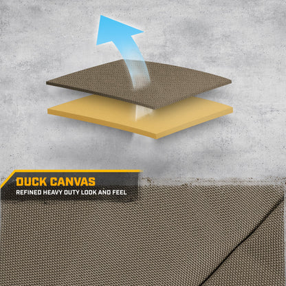 CAT Beige Rear Seat Cover for Trucks, Cars & SUVs – Heavy-Duty Oxford Canvas – 60/40 Split Bench Protector – Durable Back Seat Cover for Work
