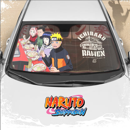 Naruto Shippuden Officially Licensed Windshield Sun Shade - Car Sun Shade Fits Most Autos, Trucks, SUV, & Van - Akatsuki Naruto Merch & Anime