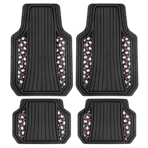 Hello Kitty Car Mats 4pc Floor Mats for Cars Trucks SUVs Kawaii Car Floor Mats for Women Men Accessories Rubber Heavy Duty Cute Non-Slip Always