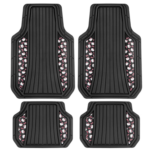 Hello Kitty Car Mats 4pc Floor Mats for Cars Trucks SUVs Kawaii Car Floor Mats for Women Men Accessories Rubber Heavy Duty Cute Non-Slip Always