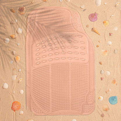 Carbella 2-Piece Cushioned Grip Pad Front Floor Mats - Heavy Duty, All Weather, Trim to Fit