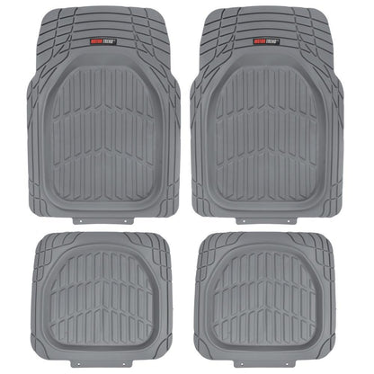 MotorTrend 4-Piece FlexTough Tortoise Front Floor Mats and Rear Floor Mats