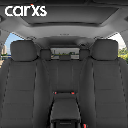 BDK 9-Piece Premium Faux Leather Front Seat Covers and Rear Seat Covers