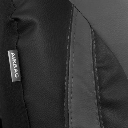 MotorTrend 2-Pack Premium Faux Leather Two-Tone Front Seat Covers