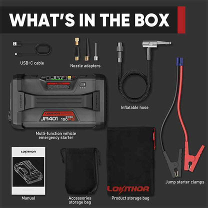 LOKITHOR JA401 Jump Starter 3750A + 100W Charge + EVA Case
