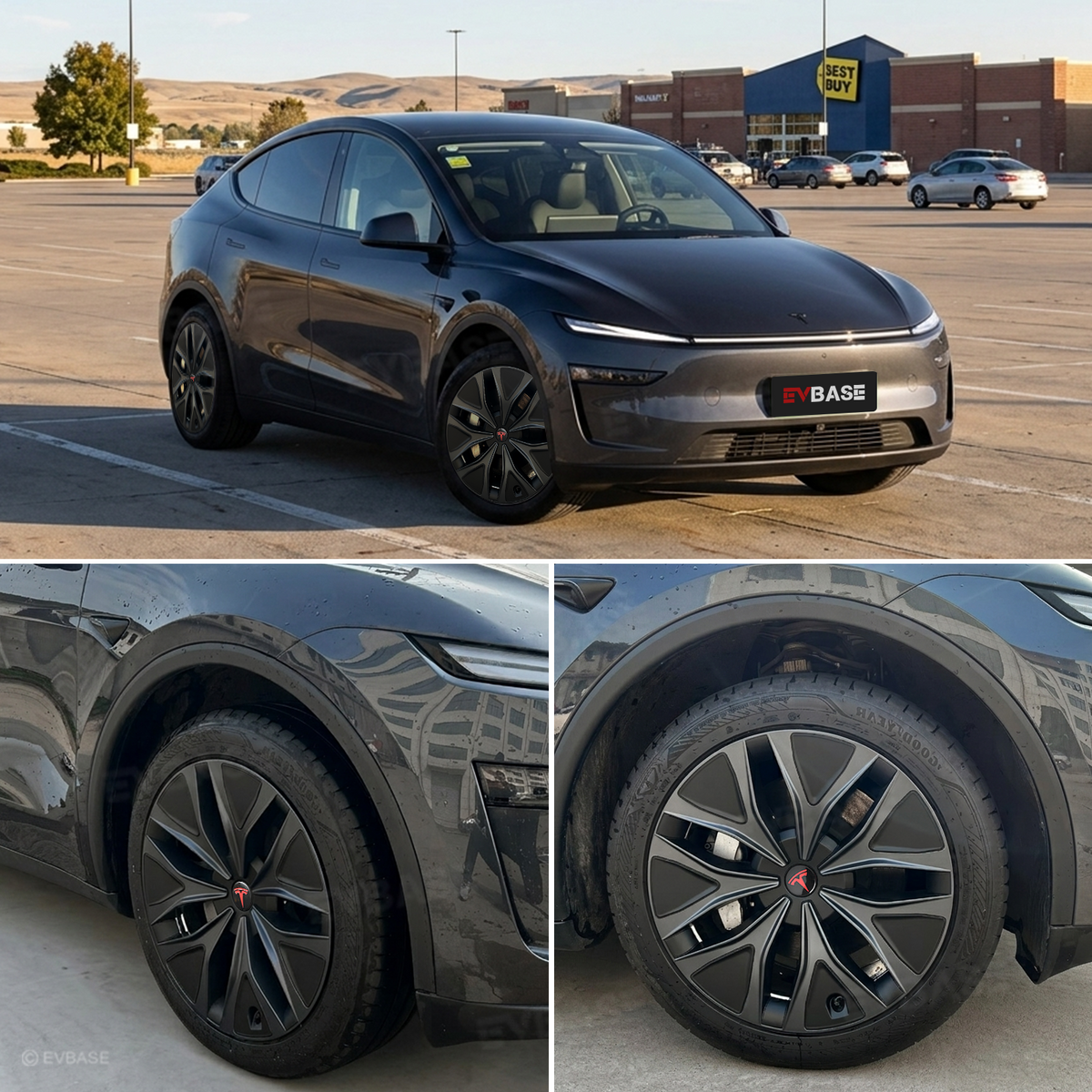 EVBASE Model Y L Wheel Covers 19" Mecha Wheels Hubcaps Inspired By Model Y Performance