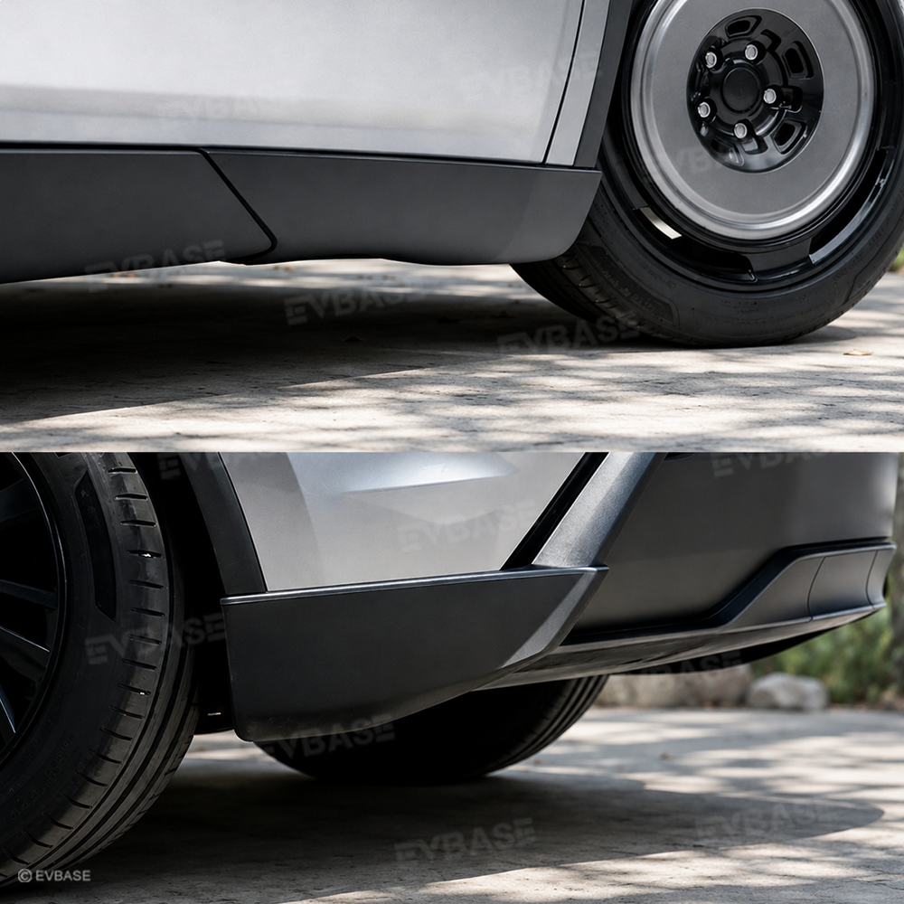 EVBASE Model Y Juniper Front & Rear Mud Flaps Corner Guards OEM-Style Splash Guards Corner Protectors