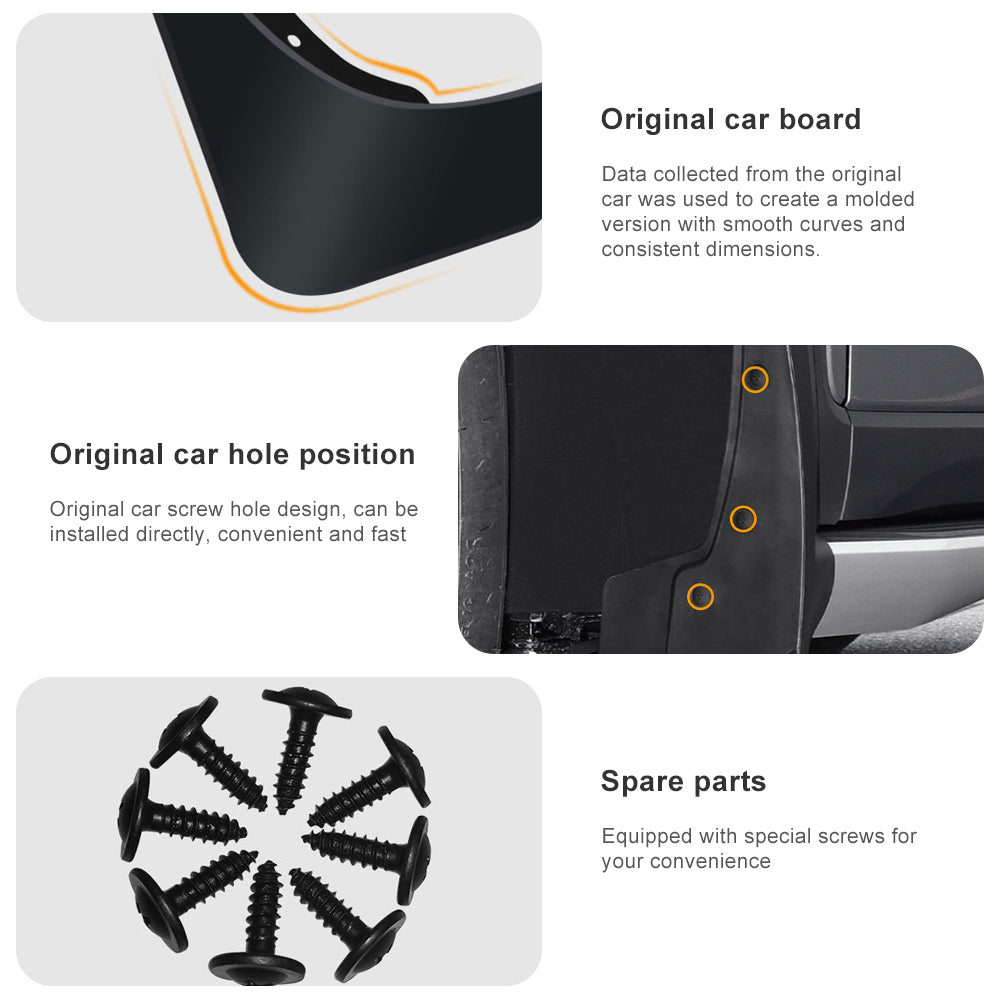 EVBASE Model X Mud Flaps Splash Guards Mudguards for Tesla Exterior Accessories