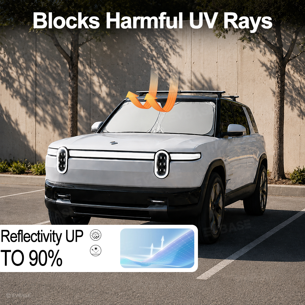 EVBASE Windshield Sunshade for Rivian R2 Front Window Shade Sun Protection Heat Insulation