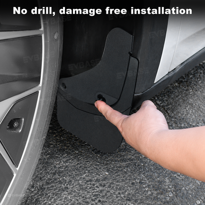 EVBASE Model Y L Mud Flaps Front & Rear No-Drilling Splash Guards All-Weather Protection