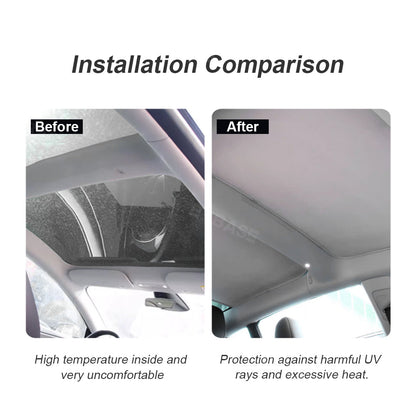 EVBASE Model 3 Highland Sunshade Glass Roof Sun Visor Heat Insulation Sun Protection