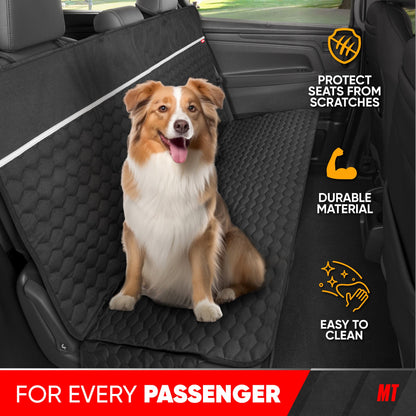 Motor Trend Dog Car Seat Cover for Back Seat - Waterproof Non-Slip Scratch-Resistant Back Seat Pet Cover for Dogs - Universal Fit Dog Accessories