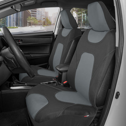 MotorTrend 2-Pack AquaShield Water-Proof Two-Tone Neoprene Front Seat Covers
