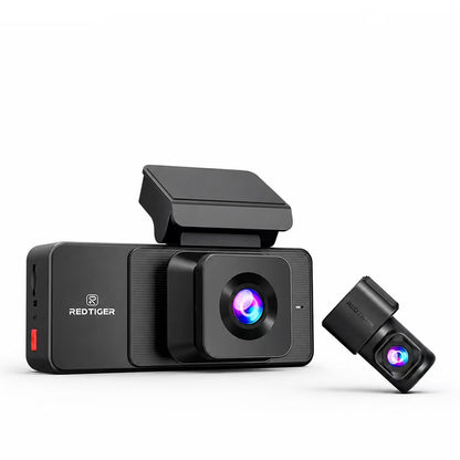 REDTIGER A3 3 Channel Dash Cam Front and Rear Inside, 2.5K + 1080P + 1080P Dash Camera for Cars with WiFi, IR Night View