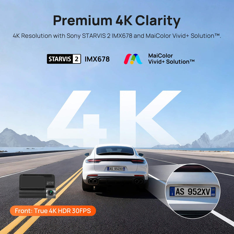 70mai Dash Cam 4K A810S with Sony STARVIS 2