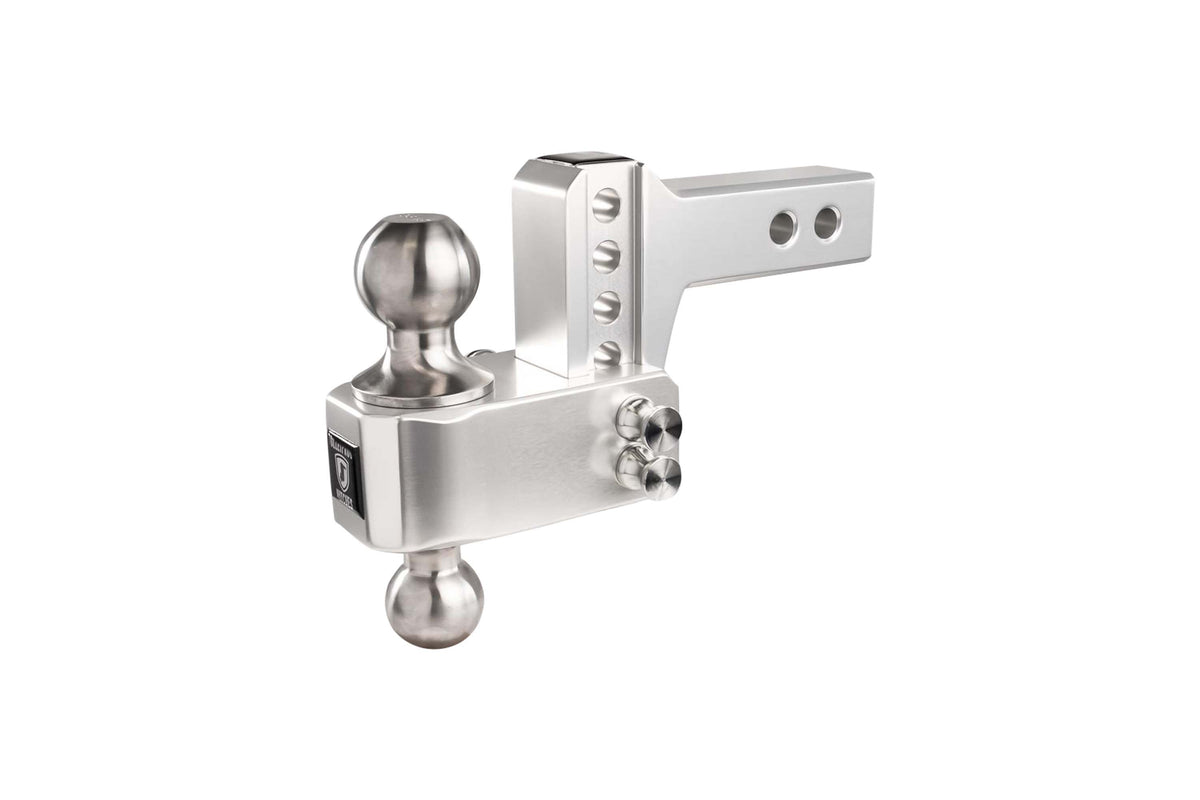 BulletProof Hitches 2.0" Aluminum Medium Duty Hitch 2" Drop/Rise w/ Stainless Steel Dual Ball