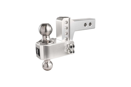 BulletProof Hitches 2.0" Aluminum Medium Duty Hitch 2" Drop/Rise w/ Stainless Steel Dual Ball