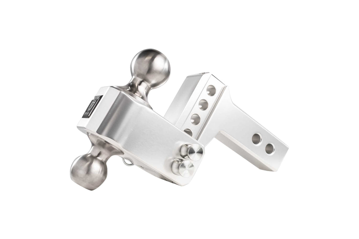 BulletProof Hitches 2.0" Aluminum Medium Duty Hitch 2" Drop/Rise w/ Stainless Steel Dual Ball