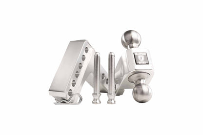 BulletProof Hitches 2.0" Aluminum Medium Duty Hitch 2" Drop/Rise w/ Stainless Steel Dual Ball