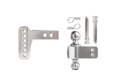 BulletProof Hitches 2.0" Aluminum Medium Duty Hitch 2" Drop/Rise w/ Stainless Steel Dual Ball