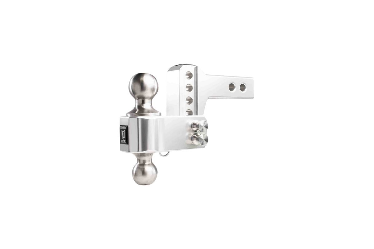 BulletProof Hitches 2.0" Aluminum Medium Duty Hitch 2" Drop/Rise w/ Stainless Steel Dual Ball