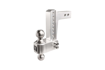 BulletProof Hitches 2.0" Aluminum Medium Duty Hitch 6" Drop/Rise w/ Stainless Steel Dual Ball