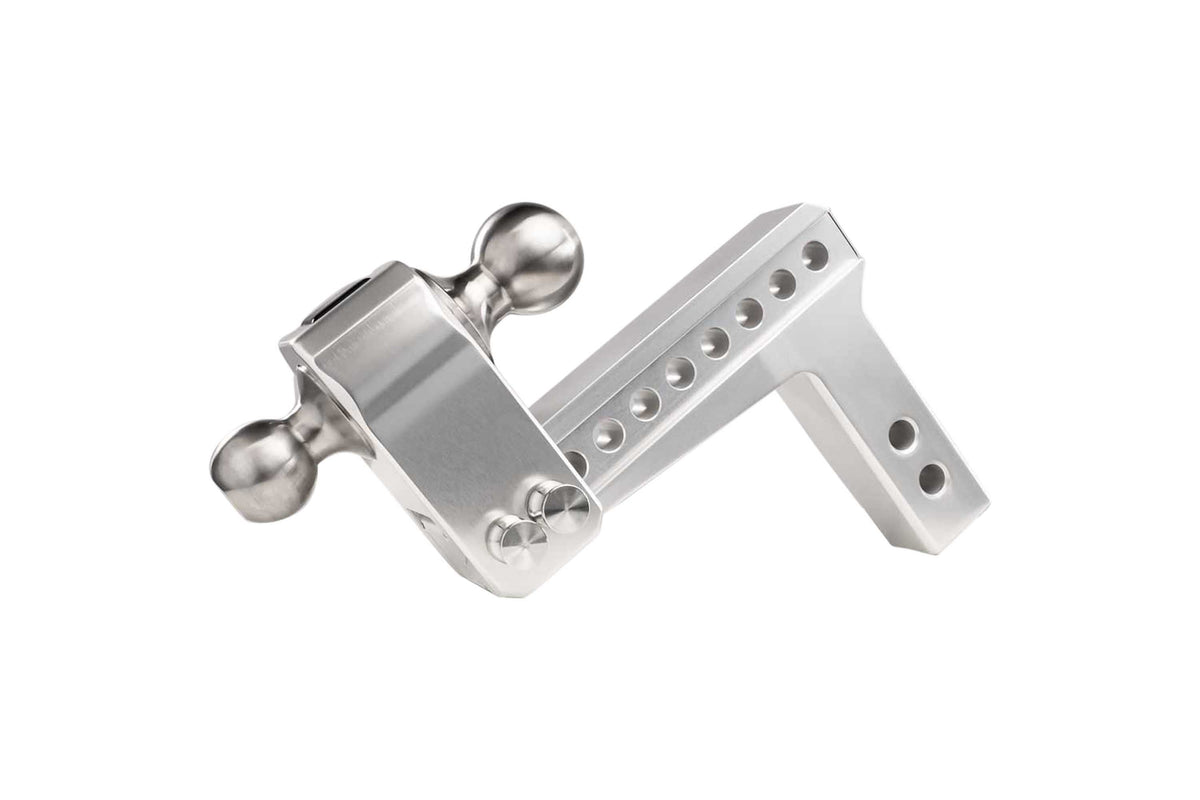 BulletProof Hitches 2.0" Aluminum Medium Duty Hitch 6" Drop/Rise w/ Stainless Steel Dual Ball