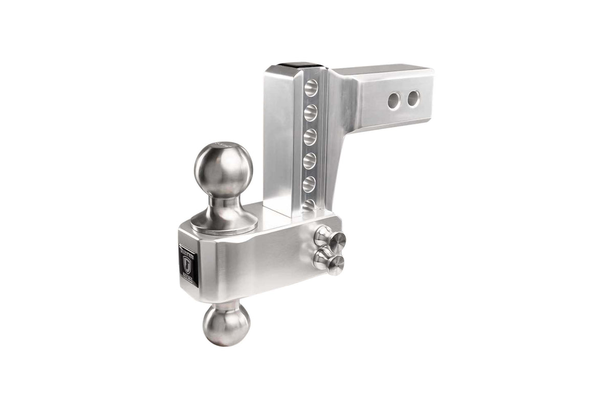 BulletProof Hitches 2.5" Aluminum Medium Duty Hitch 4" Drop/Rise w/ Stainless Steel Dual Ball
